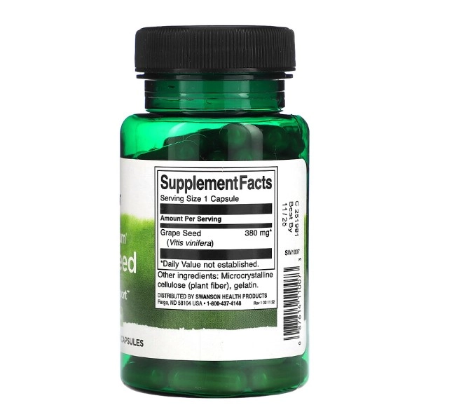Grape Seed, 380mg, 100 Capsulas, Swanson