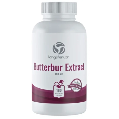 Extrato de Butterbur 100mg, 180 Cápsulas, Long Life Nutri