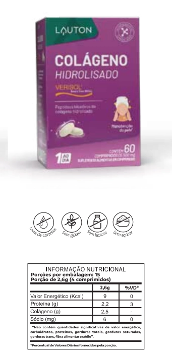 Colágeno Hidrolisado Verisol, 60 Comprimidos, Lauton Nutrition