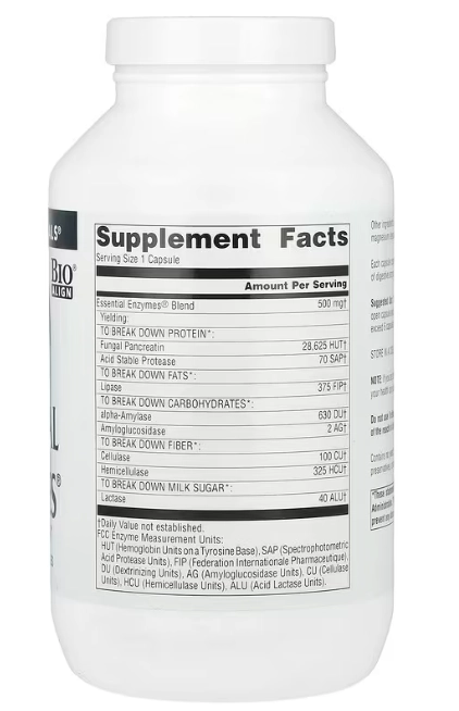 Daily Essential Enzymes 500mg, 360 Cápsulas, Source Naturals