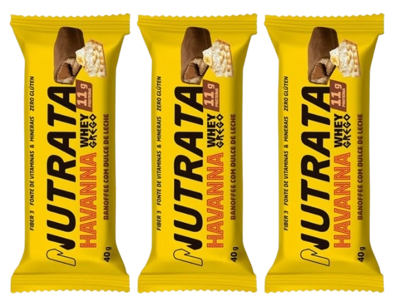 Barra Whey, Sabores, 3 Unidades 40g Cada, Nutrata