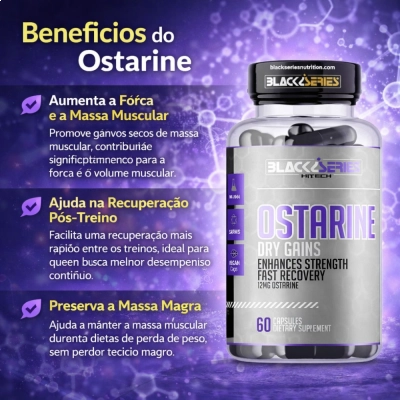 Ostarine Dry Gains, 60 Cápsulas, Black Series