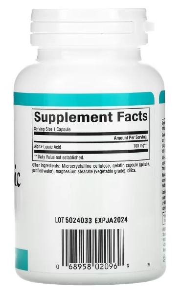 Ácido Alfa Lipoico, 100 mg, 120 Cápsulas, Natural Factors
