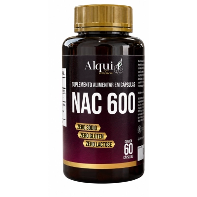 NAC 600mg, Antioxidante, Imunidade e Saúde Respiratória, 60 Cápsulas, Alquimia