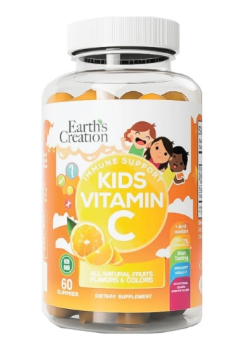Vitamina C Kids 250mg, 60 Gomas Sabor Laranja, Earth's Creation