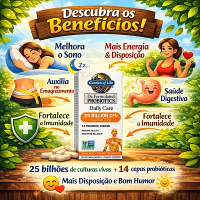 Daily Care, 25 Billion CFU, 14 Probiotic Strains, 30 Cápsulas, Garden Of Life