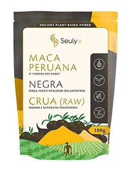 Maca Negra em pó, 100g, Souly