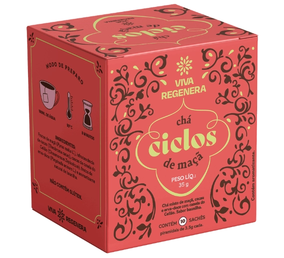Chá Ciclos da Maca, Caixa 10 saches, Viva Regenera