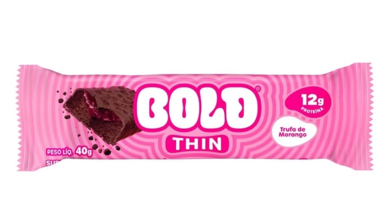 Barra de Proteína Thin, 12g de Proteína, Sabores, 3 Unidades, 40g Cada, BOLD Snacks