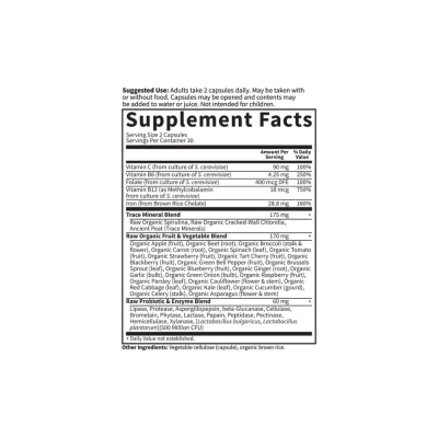 Vitamin Code , Healthy Blood, 28Mg, 60 Cápsulas, Garden of Life 