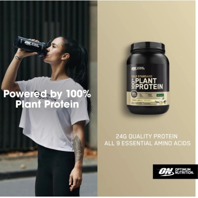 Proteína 100% Plant-Based, 444g, Sabores, Optimum Nutrition