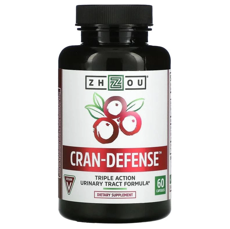 Cran-Defense (Fórmula do trato urinário), 60 Capsules, Zhou Nutrition