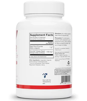 SuperBeets, Raiz de Beterraba 1000mg, 90 Cápsulas, HumanN