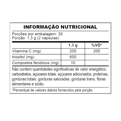 Própolis Verde 133mg + Inositol 600mg+ Vitamina C 200mg, 60 Cápsulas, Endogen