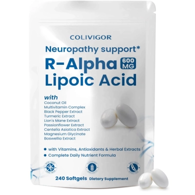 Ácido R-Alfa Lipoico 600mg, 240 Cápsulas, Colivigor