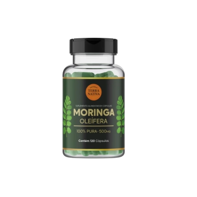 Moringa Oleífera, 100% Pura, 500mg, 120 Cápsulas, Terra Nativa