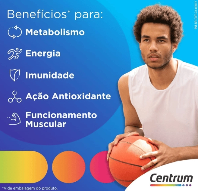 Multivitamínico Centrum Homem, 150 comprimidos, Formula Nacional