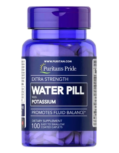 Water Pill com Potássio, 100 Comprimidos, Pritan's Pride