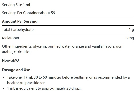 Melatonina Ação Rápida Líquida, 3mg, 59ml, Life Extension