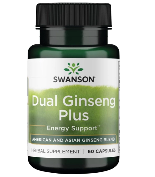 Dual Ginseng Plus, 60 Cápsulas, Swanson