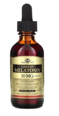 Melatonina 10mg, Liquida  Sabor Cereja Preta, 59 ml, Solgar
