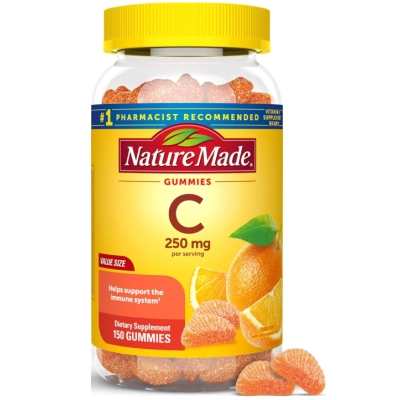 Vitamina C 250mg, 150 Gomas Sabor Laranja, Nature Made