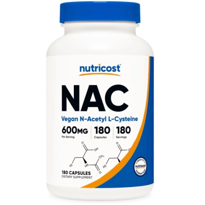NAC 600mg, N-Acetyl L-Cysteine, Cápsulas Opções, Nutricost