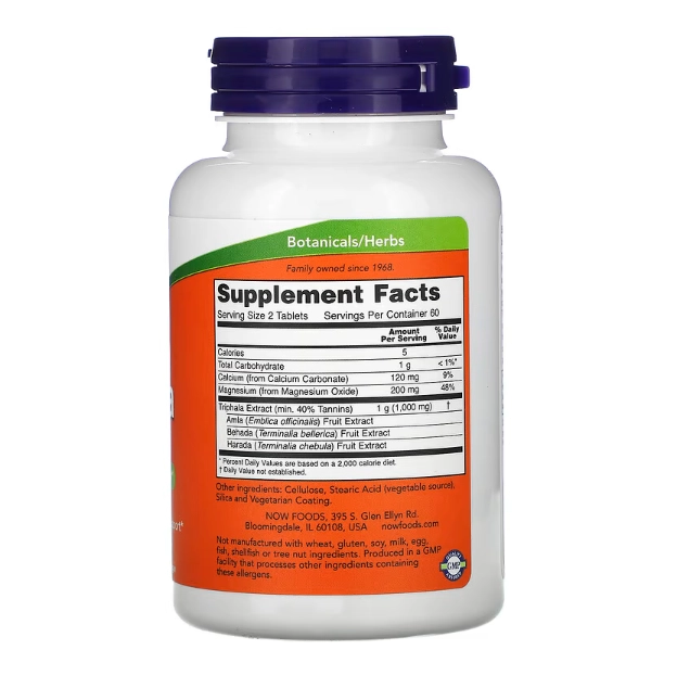 Triphala, 500 Mg 120 Tablets, Now