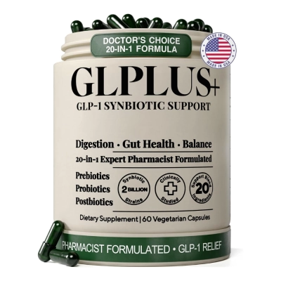 Ultra Suporte GLP-1, 20 em 1, 60 Cápsulas, GLPLUS+