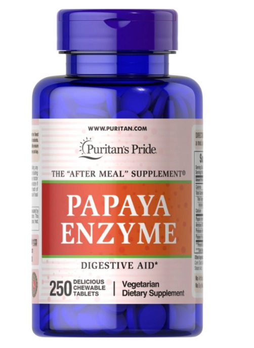 Papaya Enzima, 250 Comprimidos, Puritan's Pride