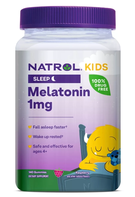 Melatonina 1mg, Sleep Aid Kids, 140 Gomas Sabor Morango, Natrol
