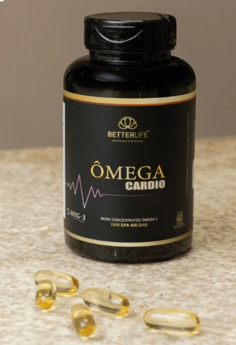 Ômega Cardio, EPA 1000 DHA 400, 60 Cápsulas, Betterlife