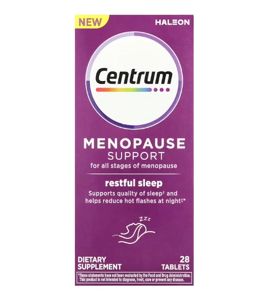 Centrum, Suporte na Menopausa, Sono Reparador, 28 Comprimidos