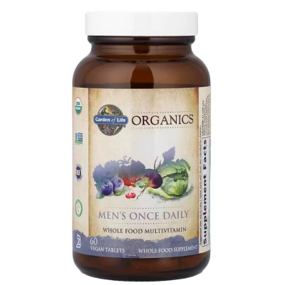 Organics, Multivitamínico Para Homens, 60 Comprimidos Veganos, Garden of Life