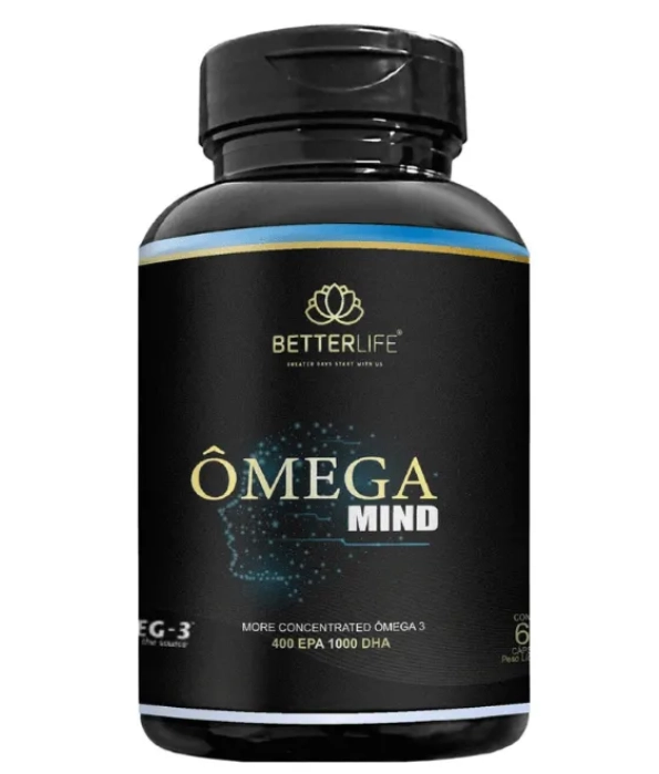 Ômega Mind, EPA 400 DHA 1000, 60 Cápsulas, Betterlife