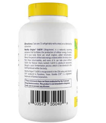 Coenzima CoQ10 200mg, 60 Cápsulas, Healthy Origins