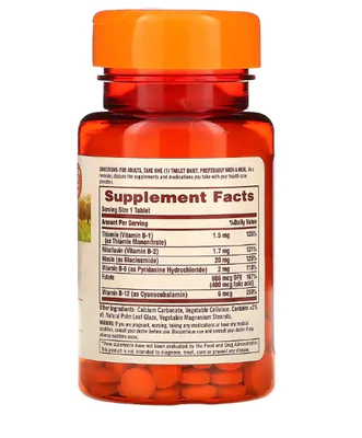 Complexo B, 100 Comprimidos, Sundown