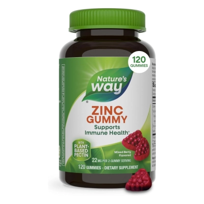 Zinc Gummies, Imunidade, Pele Saudável e Bem-Estar, 120 Gummies, Nature’s Way