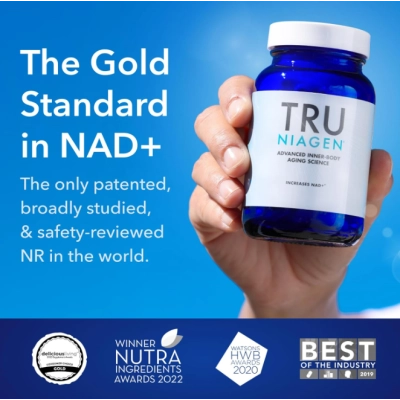 Tru Niagen 300mg NAD+ Nicotinamida Riboside, 120 Cápsulas