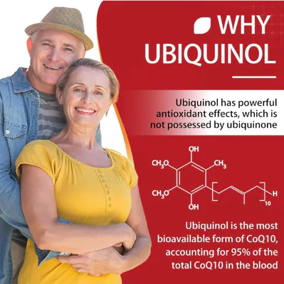 Ubiquinol, Coenzima CoQ10 200mg, Com Vitamina E,  PQQ e Pimenta Preta, 120 Softgels, Dr Foster