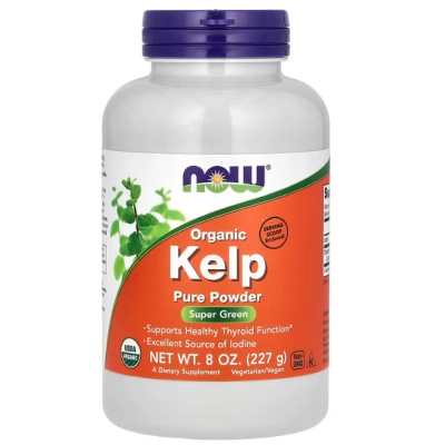 Kelp, Algas Marinhas Puras em Pó Orgânicos, 227g, Now