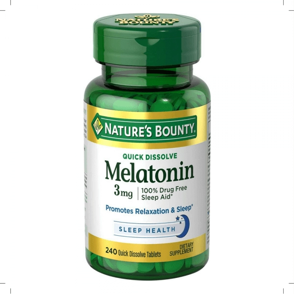 Melatonina, 3mg, Sublingual, 240 Comprimidos, Nature's Bounty