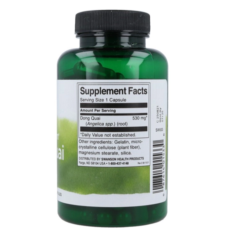 Dong Quai, 530mg, 100 cápsulas, Swanson