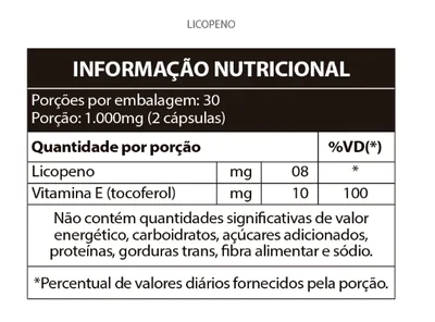 Licopeno + Vitamina E, 500mg, 60 Cápsulas, QualyNutri