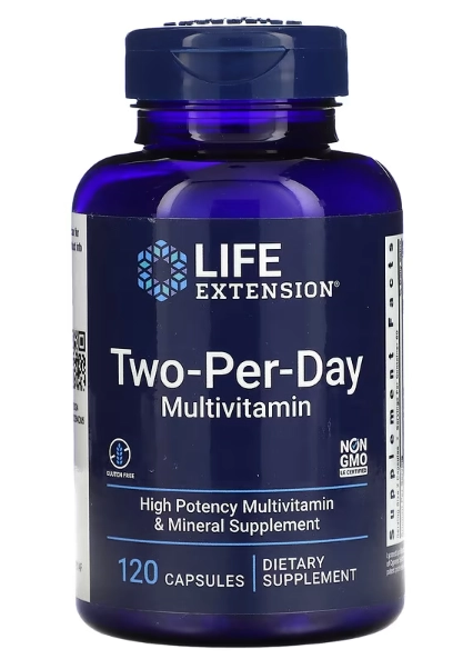 Multivitamínico Two-Per-Day, 120 Cápsulas, Life Extension