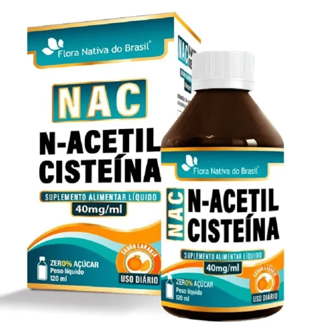 Xarope à base de N-Acetilcisteína, 400mg, 120ml, Flora Nativa
