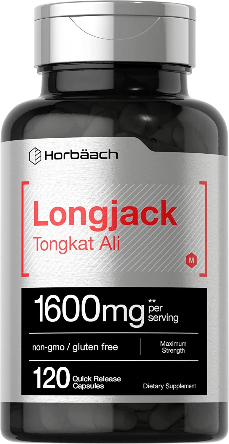 Longjack, 1600mg, Fórmula de testosterona, 120 cápsulas, Horbaach