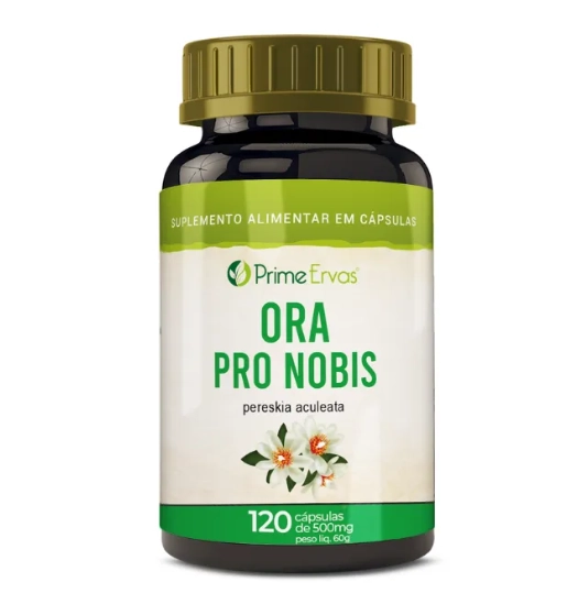 Ora Pro Nóbis, 500mg, 120 Cápsulas, Prime Ervas