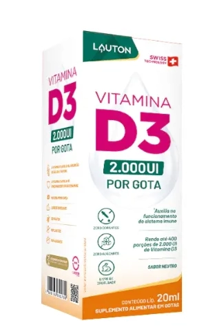 Vitamina D3 2000UI + K2, 20ml, Lauton Nutrition