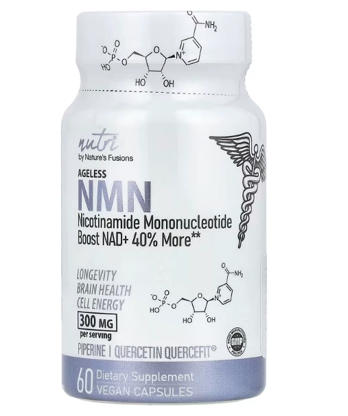 NMN 300mg, 60 Cápsulas, Nature's Fusions